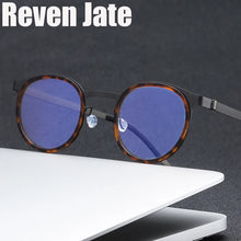 Carica l&#39;immagine nel visualizzatore di Gallery, Reven Jate 9704 Optical Pure Titanium Round  Frame Prescription Eyeglasses Rx Men or Women Glasses for Male Female Eyewear