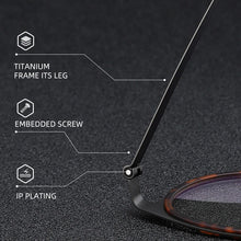 Carica l&#39;immagine nel visualizzatore di Gallery, Reven Jate 9704 Optical Pure Titanium Round  Frame Prescription Eyeglasses Rx Men or Women Glasses for Male Female Eyewear