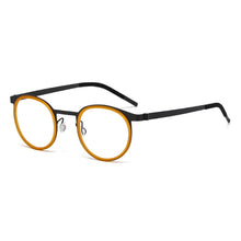 Carica l&#39;immagine nel visualizzatore di Gallery, Reven Jate 9704 Optical Pure Titanium Round  Frame Prescription Eyeglasses Rx Men or Women Glasses for Male Female Eyewear