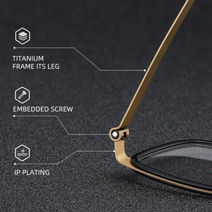 Reven Jate 9711 Optical Glasses Pure Titanium Frame Prescription Eyeglasses Rx Men or Women Glasses for Male Female Eyewear