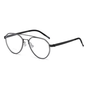 Reven Jate 9745 Optical Pure Titanium Round  Frame Prescription Eyeglasses Rx Men or Women Glasses for Male Female Eyewear
