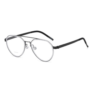 Reven Jate 9745 Optical Pure Titanium Round  Frame Prescription Eyeglasses Rx Men or Women Glasses for Male Female Eyewear