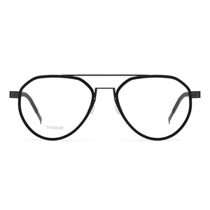 Reven Jate 9745 Optical Pure Titanium Round  Frame Prescription Eyeglasses Rx Men or Women Glasses for Male Female Eyewear
