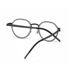 Carica l&#39;immagine nel visualizzatore di Gallery, Reven Jate 9759 Optical Pure Titanium Round Frame Prescription Eyeglasses Rx Men or Women Glasses for Male Female Eyewear