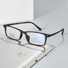 Carica l&#39;immagine nel visualizzatore di Gallery, Reven Jate 9826 Full Rim Flexible Frame Pure Titanium Super Light Temple Legs Prescription Eyeglasses Frame Optical Glasses