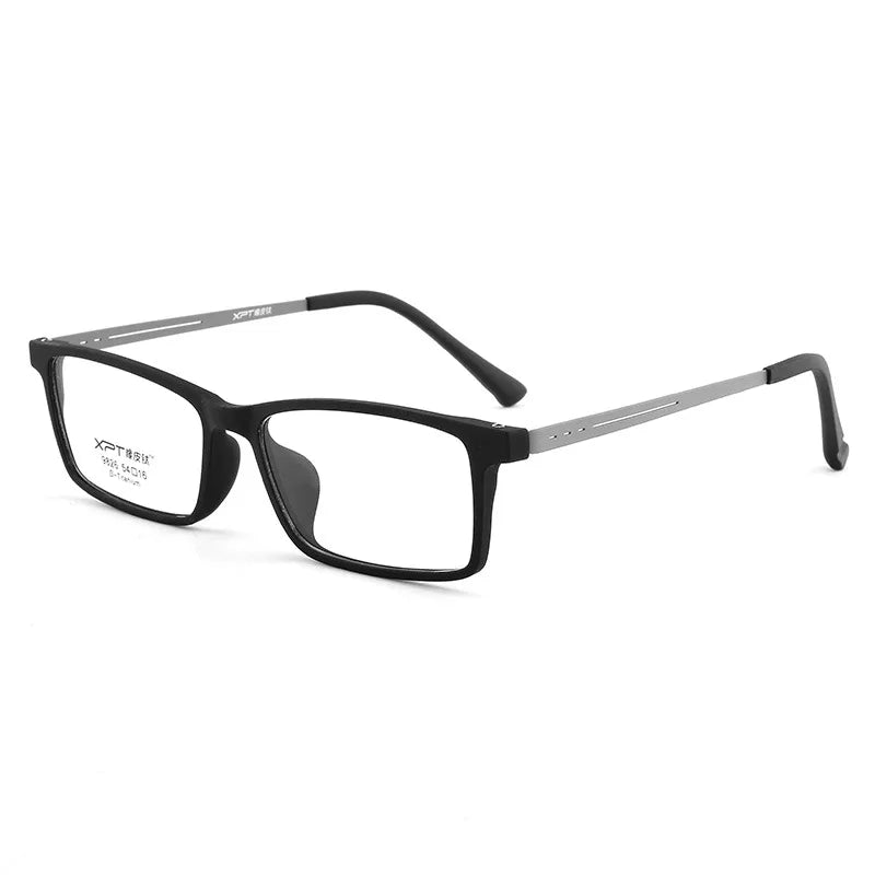 Reven Jate 9826 Full Rim Flexible Frame Pure Titanium Super Light Temple Legs Prescription Eyeglasses Frame Optical Glasses