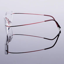 Carica l&#39;immagine nel visualizzatore di Gallery, Reven Jate Flexible Titanium Alloy Rimless Eyeglasses Frame for Optical Prescription Glasses Eyewear for Women and Men 20003