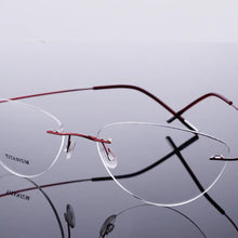 Carica l&#39;immagine nel visualizzatore di Gallery, Reven Jate Flexible Titanium Alloy Rimless Eyeglasses Frame for Optical Prescription Glasses Eyewear for Women and Men 20003