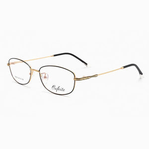 Reven Jate Full Rimless Eyeglasses Frame Optical Prescription Alloy Glasses Frame For Women's Eyewear Female Armacao Oculos 050