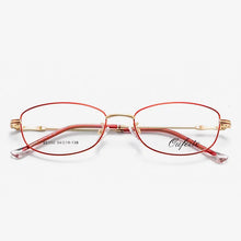 Carica l&#39;immagine nel visualizzatore di Gallery, Reven Jate Full Rimless Eyeglasses Frame Optical Prescription Alloy Glasses Frame For Women&#39;s Eyewear Female Armacao Oculos 050