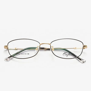 Reven Jate Full Rimless Eyeglasses Frame Optical Prescription Alloy Glasses Frame For Women's Eyewear Female Armacao Oculos 050