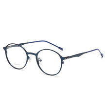 Carica l&#39;immagine nel visualizzatore di Gallery, Reven Jate P8821 Pure Tatinium Full-Rim Round Prescription Eyeglasses Myopia Optical Frames Screwless Eyewear For Women Or Men
