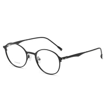 Carica l&#39;immagine nel visualizzatore di Gallery, Reven Jate P8821 Pure Tatinium Full-Rim Round Prescription Eyeglasses Myopia Optical Frames Screwless Eyewear For Women Or Men