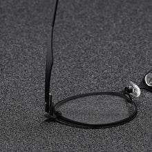 Carica l&#39;immagine nel visualizzatore di Gallery, Reven Jate P8821 Pure Tatinium Full-Rim Round Prescription Eyeglasses Myopia Optical Frames Screwless Eyewear For Women Or Men