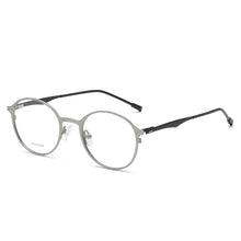 Carica l&#39;immagine nel visualizzatore di Gallery, Reven Jate P8821 Pure Tatinium Full-Rim Round Prescription Eyeglasses Myopia Optical Frames Screwless Eyewear For Women Or Men