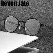 Carica l&#39;immagine nel visualizzatore di Gallery, Reven Jate P8821 Pure Tatinium Full-Rim Round Prescription Eyeglasses Myopia Optical Frames Screwless Eyewear For Women Or Men