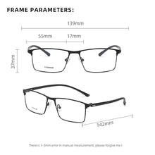 Carica l&#39;immagine nel visualizzatore di Gallery, Reven Jate P8837 Optical Glasses Pure Titanium Frame Prescription Eyeglasses Rx Men or Women Glasses for Male Female Eyewear