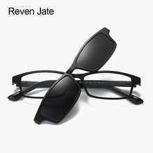 Carica l&#39;immagine nel visualizzatore di Gallery, Reven Jate Polarized Sunglasses Magnetic Clip-ons with Plastic TR-90 Super Light Frame for Women and Men Sunshades Polarize