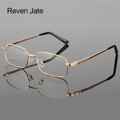 Reven Jate Prescription Alloy Optical Eyeglasses Frame with 4 Optional Colors For Eyewear Free Assembly with Prescription Lens