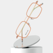 Load image into Gallery viewer, Reven Jate R2321 Pure Titanium Glasses Frame Women Vintage Square Myopia Optical Prescription Eyeglasses Frame Men New Eyewear