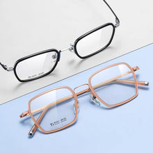 Load image into Gallery viewer, Reven Jate R2321 Pure Titanium Glasses Frame Women Vintage Square Myopia Optical Prescription Eyeglasses Frame Men New Eyewear