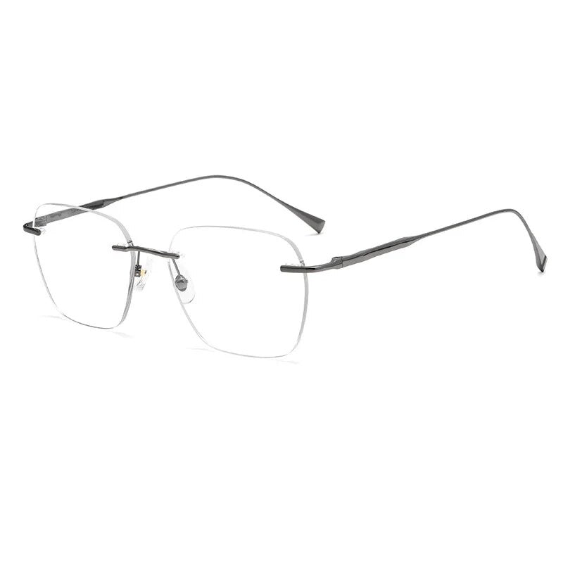 Reven Jate Titanium 1912T Glasses Frame Rimless Eyeglasses Optical Prescription Men Female Eyewear Spectacles Vision Correction