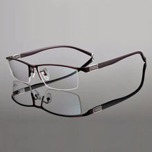 Carica l&#39;immagine nel visualizzatore di Gallery, Reven Jate Titanium Alloy Front Rim Eyeglasses frame with Flexible Temple Arms Semi-Rimless Glasses Frame with 3 Optional Colors
