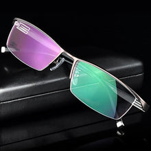 Carica l&#39;immagine nel visualizzatore di Gallery, Reven Jate Titanium Alloy Front Rim Eyeglasses frame with Flexible Temple Arms Semi-Rimless Glasses Frame with 3 Optional Colors