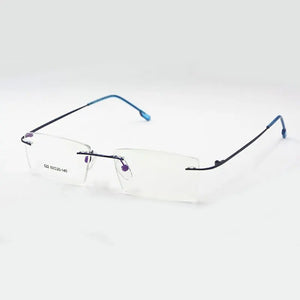 Reven Jate Titanium Memory Flexible Rimless Frame Eyeglasses Optical Prescription Glasses for Women and Men Frame Shape Customed