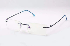 Reven Jate Titanium Memory Flexible Rimless Frame Eyeglasses Optical Prescription Glasses for Women and Men Frame Shape Customed