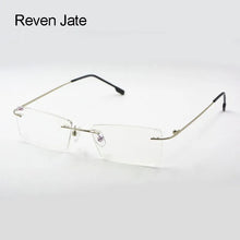 Load image into Gallery viewer, Reven Jate Titanium Memory Flexible Rimless Frame Eyeglasses Optical Prescription Glasses for Women and Men Frame Shape Customed