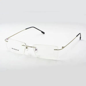 Reven Jate Titanium Memory Flexible Rimless Frame Eyeglasses Optical Prescription Glasses for Women and Men Frame Shape Customed