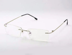 Reven Jate Titanium Memory Flexible Rimless Frame Eyeglasses Optical Prescription Glasses for Women and Men Frame Shape Customed