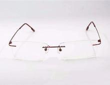 Load image into Gallery viewer, Reven Jate Titanium Memory Flexible Rimless Frame Eyeglasses Optical Prescription Glasses for Women and Men Frame Shape Customed