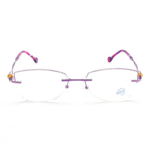 Carica l&#39;immagine nel visualizzatore di Gallery, Reven Jate Titanium Rimless Diamond Cutting Woman Glasses Frame Optical Prescription Eyeglasses Woman Eyewear 2534