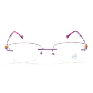 Reven Jate Titanium Rimless Diamond Cutting Woman Glasses Frame Optical Prescription Eyeglasses Woman Eyewear 2534