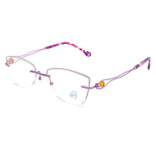 Carica l&#39;immagine nel visualizzatore di Gallery, Reven Jate Titanium Rimless Diamond Cutting Woman Glasses Frame Optical Prescription Eyeglasses Woman Eyewear 2534
