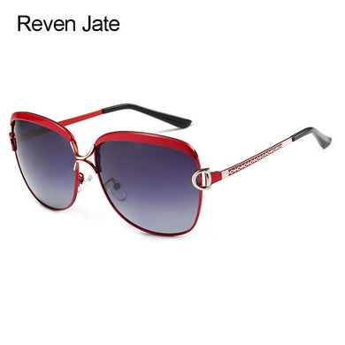 Reven Jate Women Sunwear 8702 Woman Sunglasses Frame Polarized Gradient Tinted Lenses Polarize Female Sunshades Frame