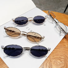 Load image into Gallery viewer, Rhinestone Diamonds Eyeglasses Frames New Metal Bling Eyewear Glasses Oval Shades Unisex Reading Eyeglasses Men