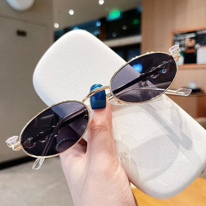 Rhinestone Diamonds Eyeglasses Frames New Metal Bling Eyewear Glasses Oval Shades Unisex Reading Eyeglasses Men