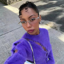 Load image into Gallery viewer, Rhinestone Diamonds Eyeglasses Frames New Metal Bling Eyewear Glasses Oval Shades Unisex Reading Eyeglasses Men