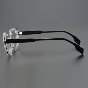 Rhombus Men Women Exaggerated Retro Personality Eyeglasses  Niche Handmade Glasses Frame Myopia Prescription Eyewear