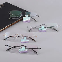 Load image into Gallery viewer, Rimless Business Eyeglasses Men Luxury Business Spectacle Super Light Eyewear Optical Prescription Eyeglasses Myopia Frame E25