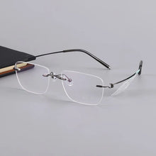 Load image into Gallery viewer, Rimless Business Eyeglasses Men Luxury Business Spectacle Super Light Eyewear Optical Prescription Eyeglasses Myopia Frame E25