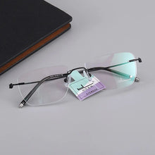 Load image into Gallery viewer, Rimless Business Eyeglasses Men Luxury Business Spectacle Super Light Eyewear Optical Prescription Eyeglasses Myopia Frame E25