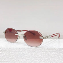 Load image into Gallery viewer, Rimless Uv400 Sunglasses Frameless Diamond Cut Designer Brand Alloy Gold Gradient Lens Ladies and Men Eyeglasses