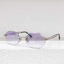 Load image into Gallery viewer, Rimless Uv400 Sunglasses Frameless Diamond Cut Designer Brand Alloy Gold Gradient Lens Ladies and Men Eyeglasses