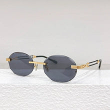 Load image into Gallery viewer, Rimless Uv400 Sunglasses Frameless Diamond Cut Designer Brand Alloy Gold Gradient Lens Ladies and Men Eyeglasses