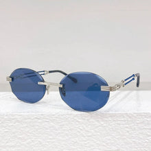 Load image into Gallery viewer, Rimless Uv400 Sunglasses Frameless Diamond Cut Designer Brand Alloy Gold Gradient Lens Ladies and Men Eyeglasses