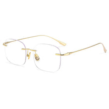Load image into Gallery viewer, Rimless Pure Titanium Blue Light Reading Glasses for Women Free Shipping Optical Lenses Prescription Men Glasses Luxury Designer